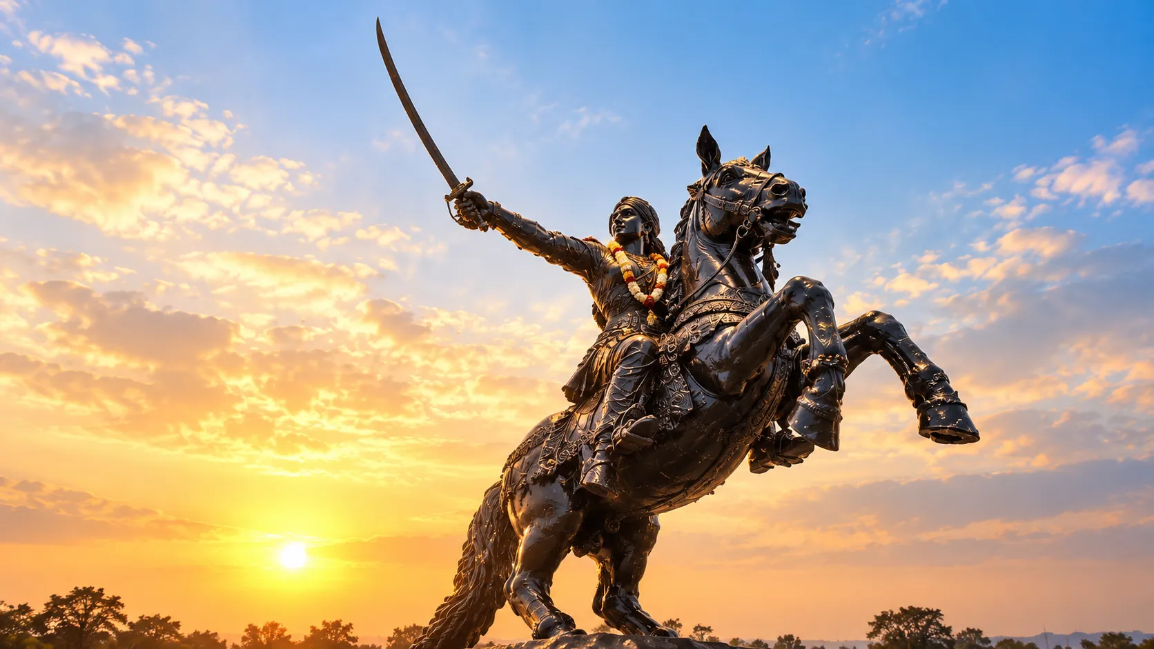 Rani Chennamma statue representing Hubli, Karnataka